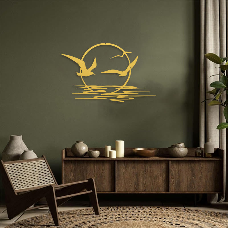 FuAttract Freedom Hope & New Beginnings Sun Seagulls Metal Wall Decor Home Art Decor - image 19