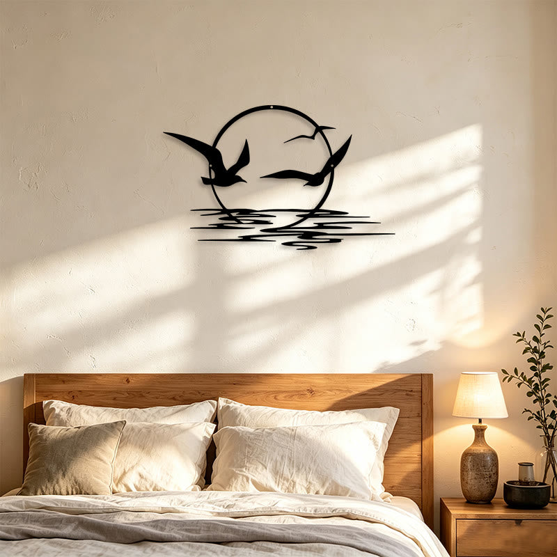 FuAttract Freedom Hope & New Beginnings Sun Seagulls Metal Wall Decor Home Art Decor - image 8