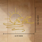 FuAttract Freedom Hope & Serenity Seagulls Sunrise Metal Wall Decor Home Art Decor - Gold - 15.75"*12.48"*0.04"/40*31.7*0.1cm - image 16