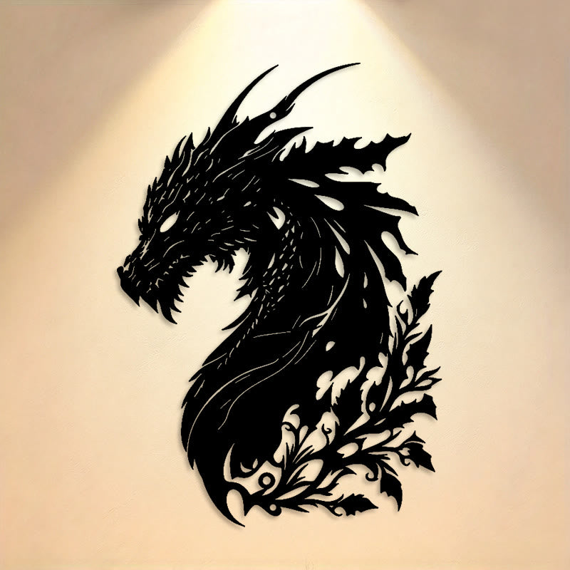 FuAttract Strength Wisdom & Protection Chinese Dragon Metal Wall Decor Home Art Decor - image 0