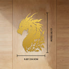 FuAttract Strength Wisdom & Protection Chinese Dragon Metal Wall Decor Home Art Decor - Gold - 9.65"*13.78"*0.04"/24.5*35*0.1cm - image 15