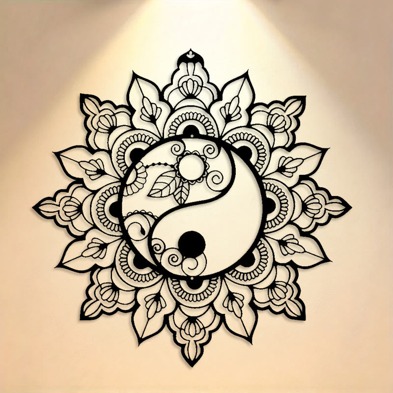 FuAttract Balance Clarity & Spiritual Growth Yin Yang Mandala Metal Wall Decor Home Art Decor - image 0