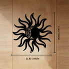 FuAttract Renewal Vitality & Balance Sun Moon Mandala Metal Wall Decor Home Art Decor - Black - 11.81"*11.81"*0.04"/30*30*0.1cm - image 4