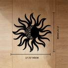 FuAttract Renewal Vitality & Balance Sun Moon Mandala Metal Wall Decor Home Art Decor - Black - 17.72"*17.72"*0.04"/45*45*0.1cm - image 7