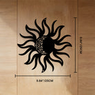 FuAttract Renewal Vitality & Balance Sun Moon Mandala Metal Wall Decor Home Art Decor - Black - 9.84"*9.84"*0.04"/25*25*0.1cm - image 3