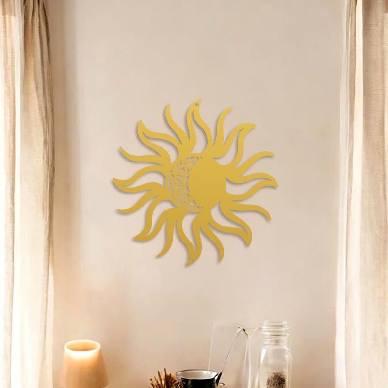 FuAttract Renewal Vitality & Balance Sun Moon Mandala Metal Wall Decor Home Art Decor - image 15