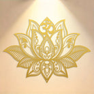 FuAttract Serenity Purity & Spiritual Awakening Lotus Mandala Om Mani Mantra Metal Wall Home Art Decor - image 13