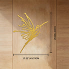 FuAttract Joy Resilience & Freedom Hummingbird Metal Wall Decor Home Art Decor - Gold - 17.22"*19.69"*0.05"/43.75*50*0.12cm - image 20
