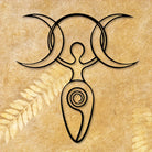 FuAttract Intuition Feminine Energy & Transformation Triple Moon Goddess Metal Wall Decor Home Art Decor - image 0