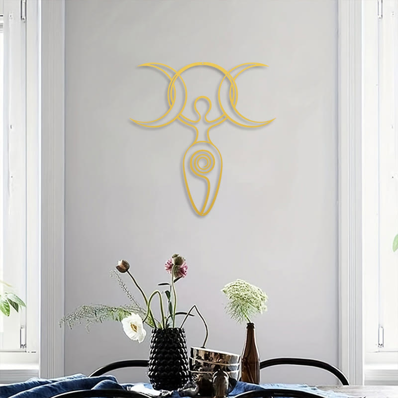 FuAttract Intuition Feminine Energy & Transformation Triple Moon Goddess Metal Wall Decor Home Art Decor - image 11