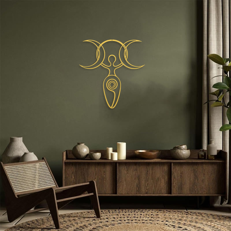 FuAttract Intuition Feminine Energy & Transformation Triple Moon Goddess Metal Wall Decor Home Art Decor - image 18