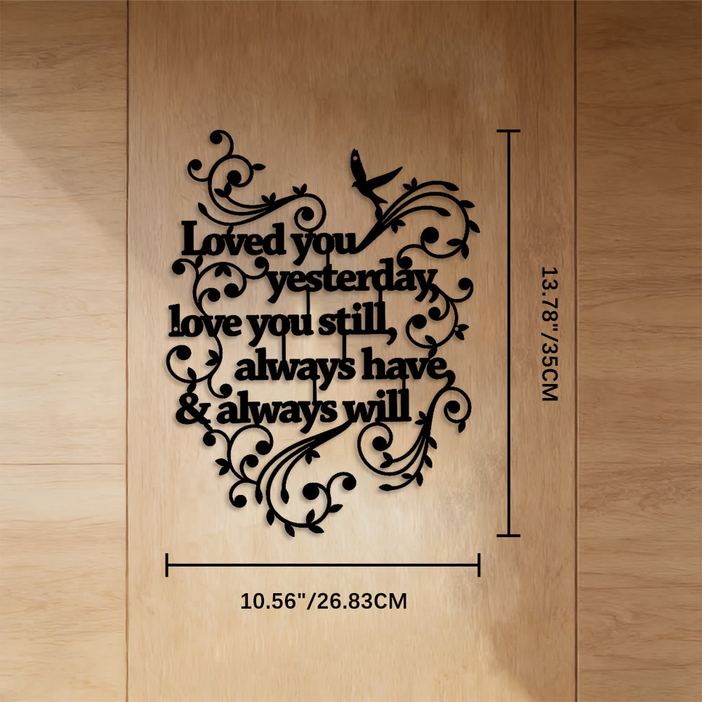 FuAttract Love Devotion & Connection Words of Love Metal Wall Decor Home Art Decor - Black - 10.56"*13.78"*0.04"/26.83*35*0.1cm - image 3
