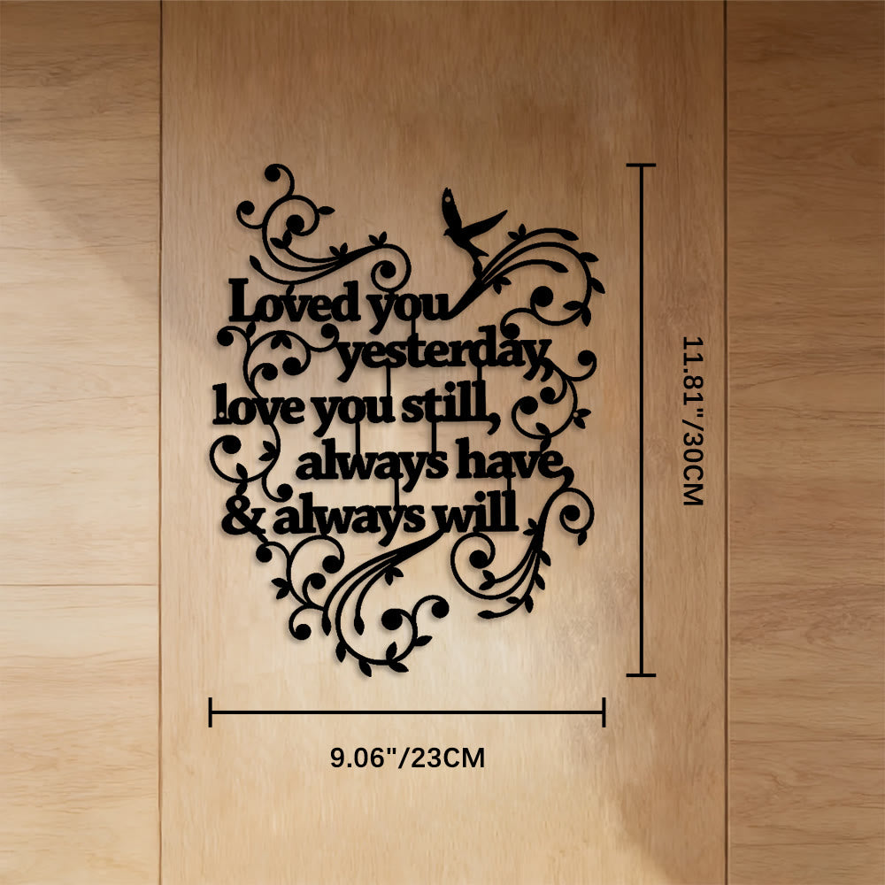 FuAttract Love Devotion & Connection Words of Love Metal Wall Decor Home Art Decor - Black - 9.06"*11.81"*0.04"/23*30*0.1cm - image 2