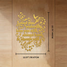 FuAttract Love Devotion & Connection Words of Love Metal Wall Decor Home Art Decor - Gold - 12.07"*15.75"*0.04"/30.67*40*0.1cm - image 14