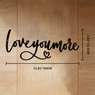 FuAttract Romantic Affection & Devotion Love You More Metal Wall Decor Home Art Decor - Black - 11.81"*4.92"*0.04"/30*12.5*0.1cm - image 3