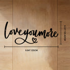 FuAttract Romantic Affection & Devotion Love You More Metal Wall Decor Home Art Decor - Black - 9.84"*4.10"*0.04"/25*10.42*0.1cm - image 2