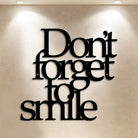 FuAttract Positivity Joy & Encouragement Don't Forget to Smile Metal Wall Decor Home Art Decor - image 0