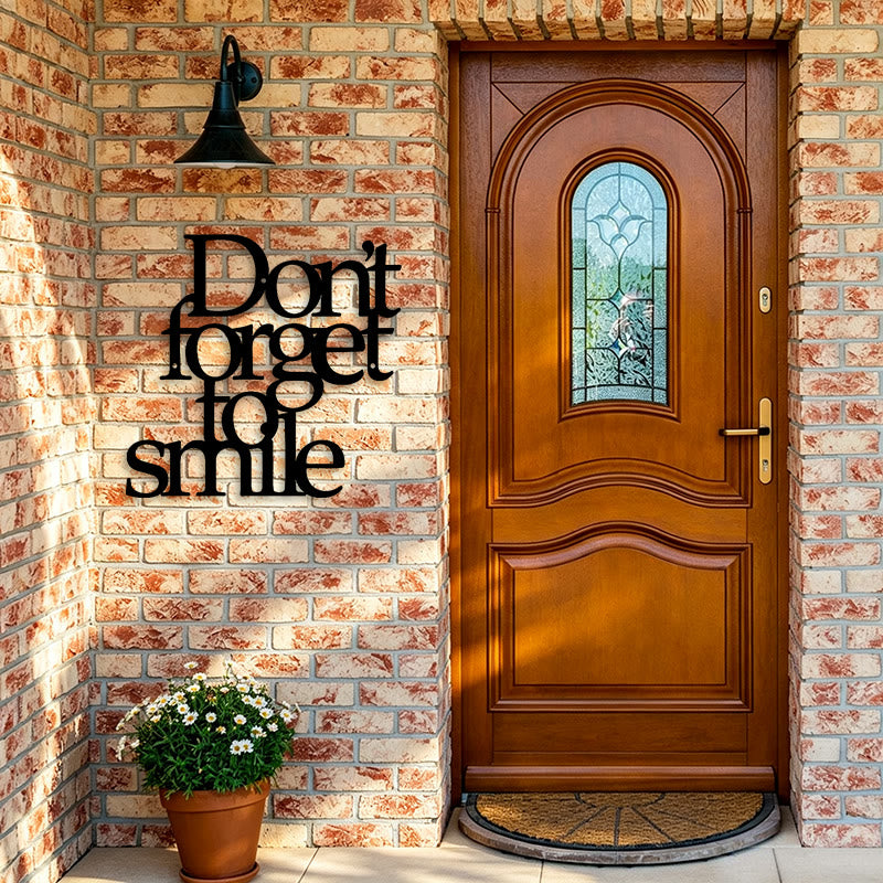 FuAttract Positivity Joy & Encouragement Don't Forget to Smile Metal Wall Decor Home Art Decor - image 1