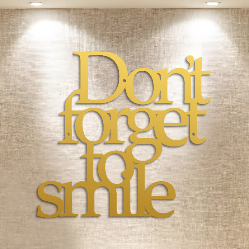 FuAttract Positivity Joy & Encouragement Don't Forget to Smile Metal Wall Decor Home Art Decor - image 10