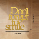 FuAttract Positivity Joy & Encouragement Don't Forget to Smile Metal Wall Decor Home Art Decor - Gold - 11.81"*11.29"*0.04"/30*28.68*0.1cm - image 12