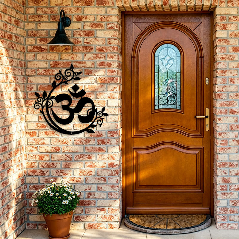 FuAttract Serenity Spiritual Connection & Inner Peace Om Mani Mantra Metal Wall Decor Home Art Decor - image 1
