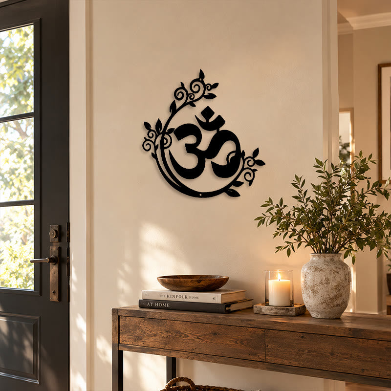 FuAttract Serenity Spiritual Connection & Inner Peace Om Mani Mantra Metal Wall Decor Home Art Decor - image 9