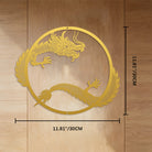 FuAttract Strength Protection & Good Fortune Dragon Metal Wall Decor Home Art Decor - Gold - 11.81"*11.81"*0.04"/30*30*0.1cm - image 16