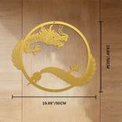 FuAttract Strength Protection & Good Fortune Dragon Metal Wall Decor Home Art Decor - Gold - 19.69"*19.69"*0.05"/50*50*0.12cm - image 20