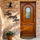FuAttract Joyful Living & Heartfelt Affection Live Laugh Love Metal Wall Decor Home Art Decor - image 1