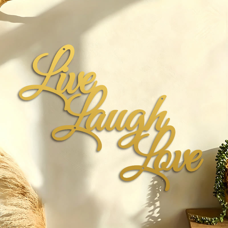 FuAttract Joyful Living & Heartfelt Affection Live Laugh Love Metal Wall Decor Home Art Decor - image 11