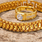 FuAttract Wealth Attraction & Good Fortune Geometric Link Bracelet and Ring Set - image 2